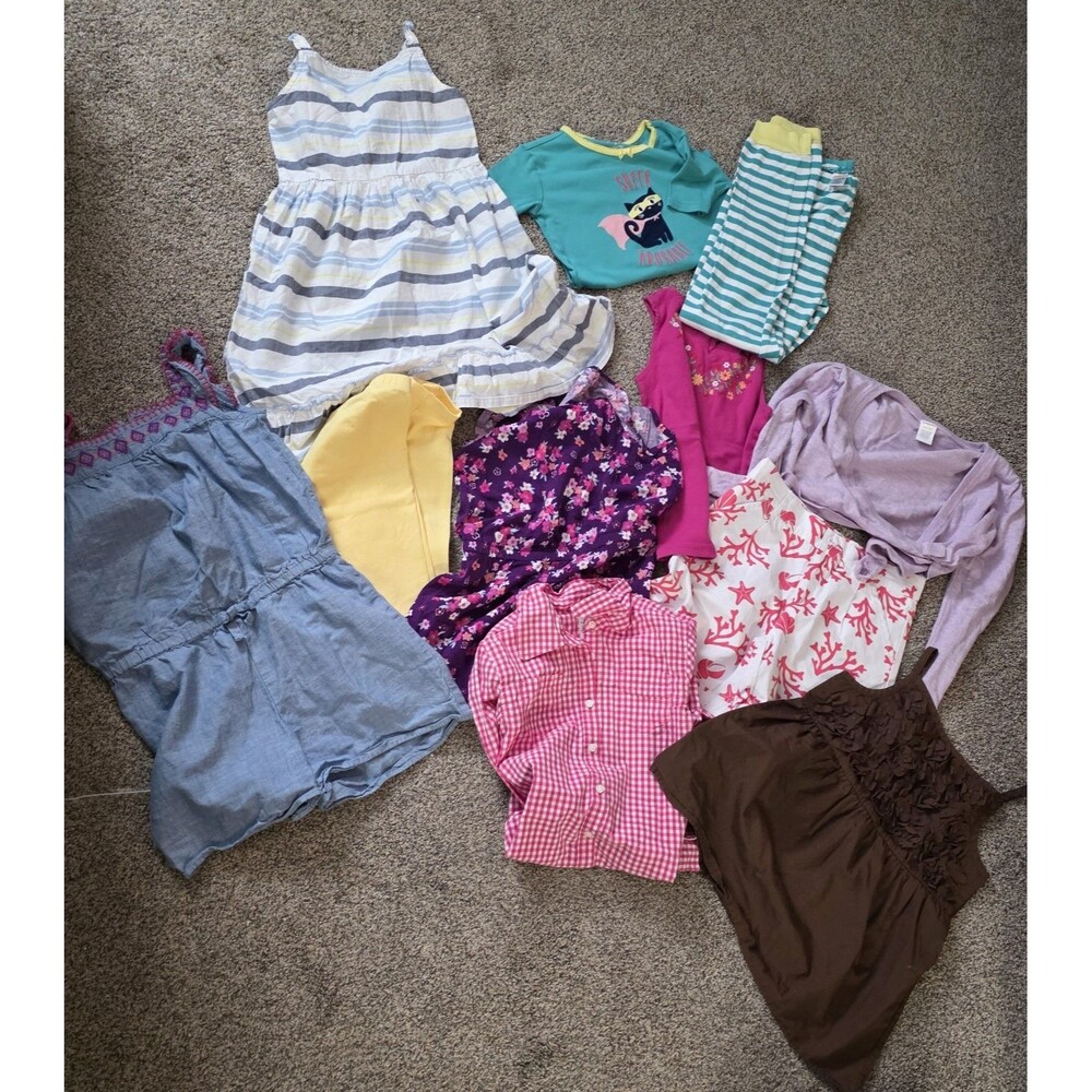 Gymboree Girls Size 10-12 Lot Of Spring Summer Clothing 11 Pieces Shorts PJs
